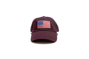 US Flag Hat - Maroon - **Pre-Order**
